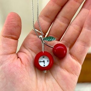 Marc Jacobs Cherry Watch Charm Necklace 🍒